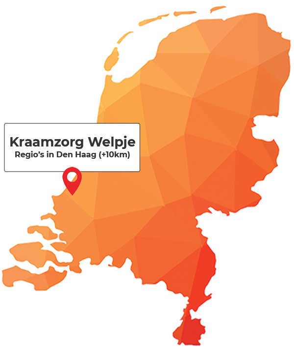 Werkgebied Kraamzorg Welpje Werkgebied Kraamzorg Welpje